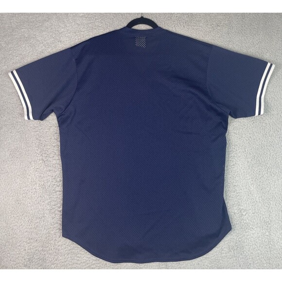 VTG Majestic Jersey V Neck New York Yankees Mens XL 52 Blue Made in USA EUC - Picture 7 of 7